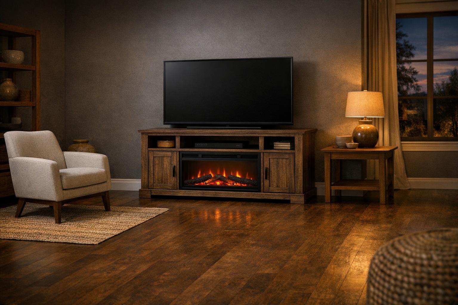 Plan the entertainment equipment as well as the heater AI-generated editorial illustration.