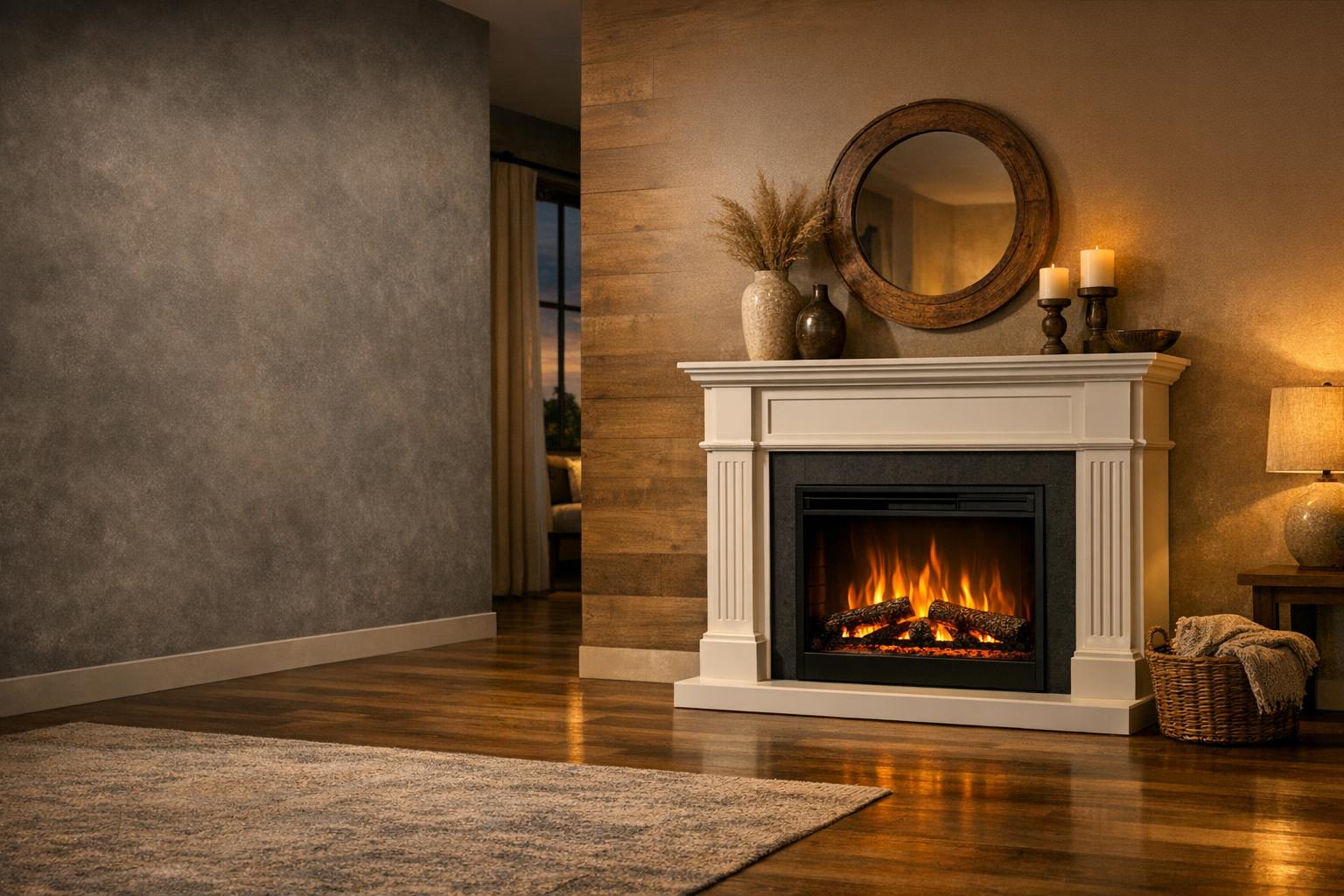 Electric mantel packages: what is included? AI-generated editorial illustration.